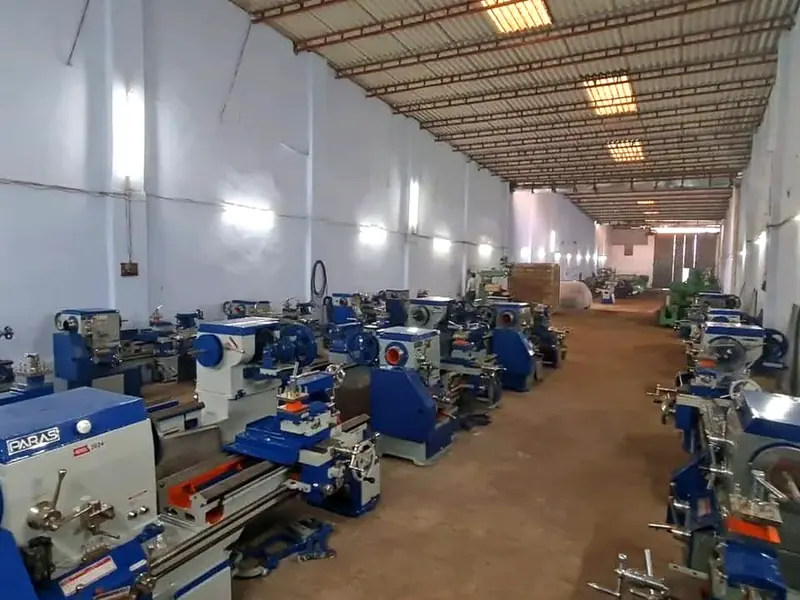 Paras machining machines arranged on the factory floor
